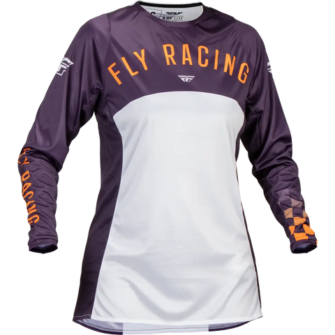 Jersey de Mujer Fly Racing Lite Deep Purple/White/Neon Coral