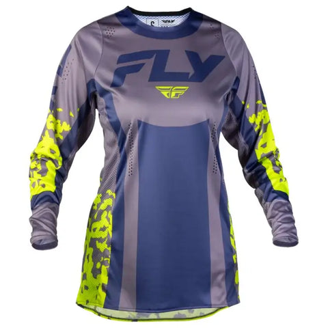 Jersey de Mujer Fly Racing Lite Lavendar/Blue/Yellow