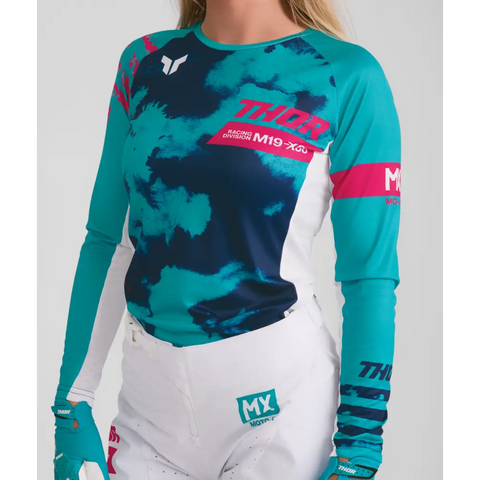 Jersey de Mujer Thor Launchmode Bleach White/Aqua