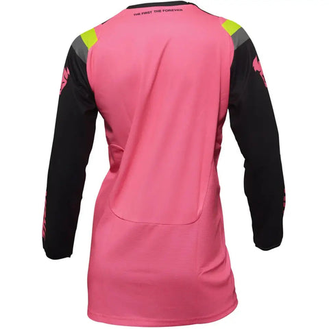 Jersey de Mujer Thor Pulse Rev Charcoal/Fluo Pink