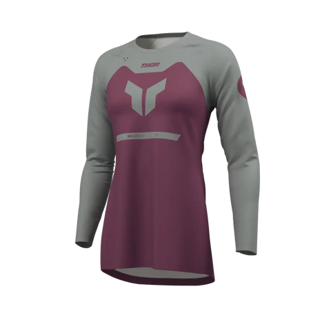 Jersey de Mujer Thor Ridemode Menace Purple/Gray