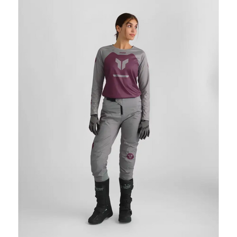 Jersey de Mujer Thor Ridemode Menace Purple/Gray