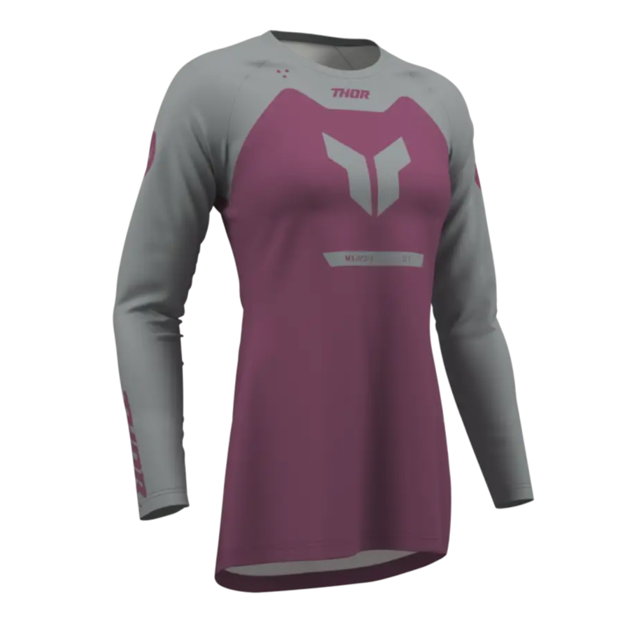 Jersey de Mujer Thor Ridemode Menace Purple/Gray