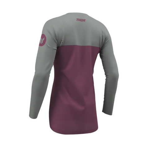 Jersey de Mujer Thor Ridemode Menace Purple/Gray