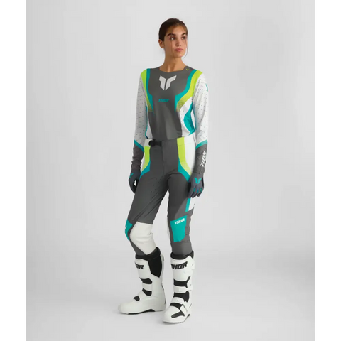 Jersey de Mujer Thor Sportmode Velocity Gray/Aqua