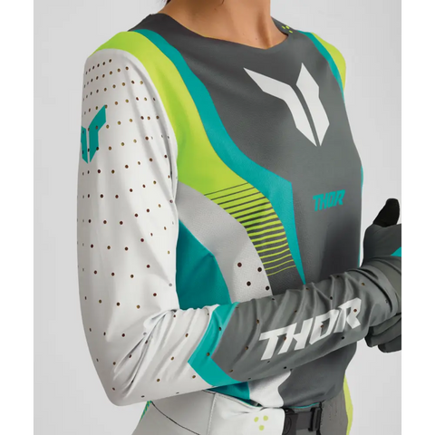 Jersey de Mujer Thor Sportmode Velocity Gray/Aqua