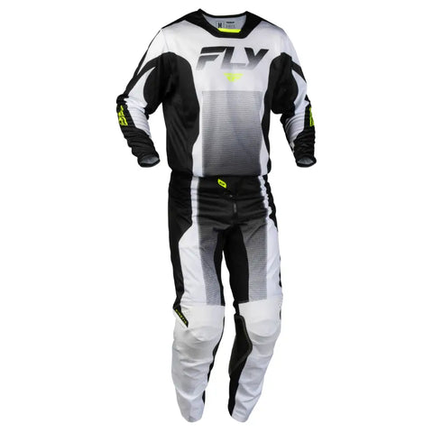 Jersey Fly Racing Kinetic Fade White/Black/Hi-Vis