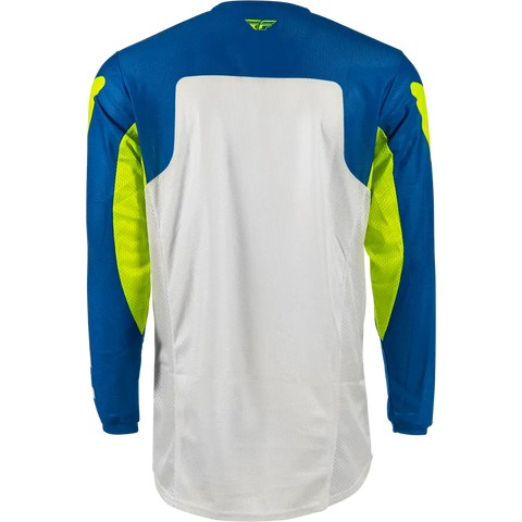 Jersey Fly Racing Kinetic Mesh Blue/White/Hi-Vis Yellow