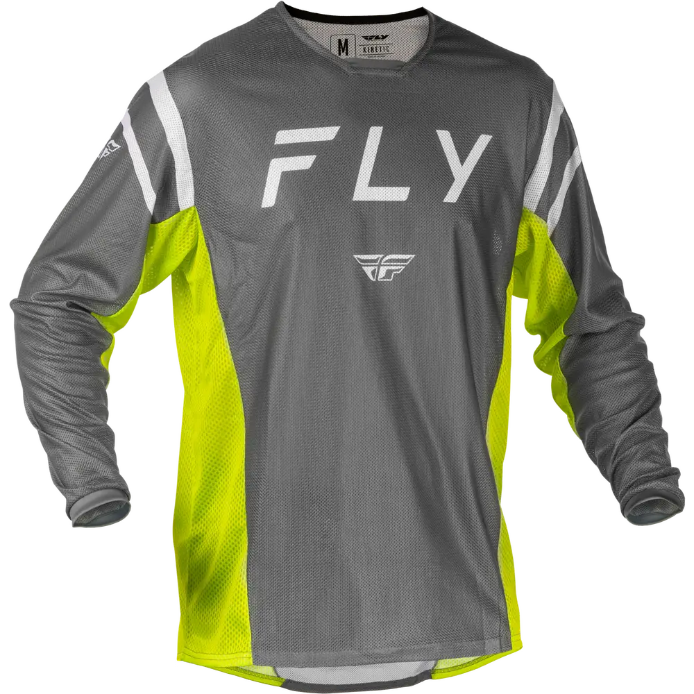 Jersey Fly Racing Kinetic Mesh Center Grey/White/Hi-Vis