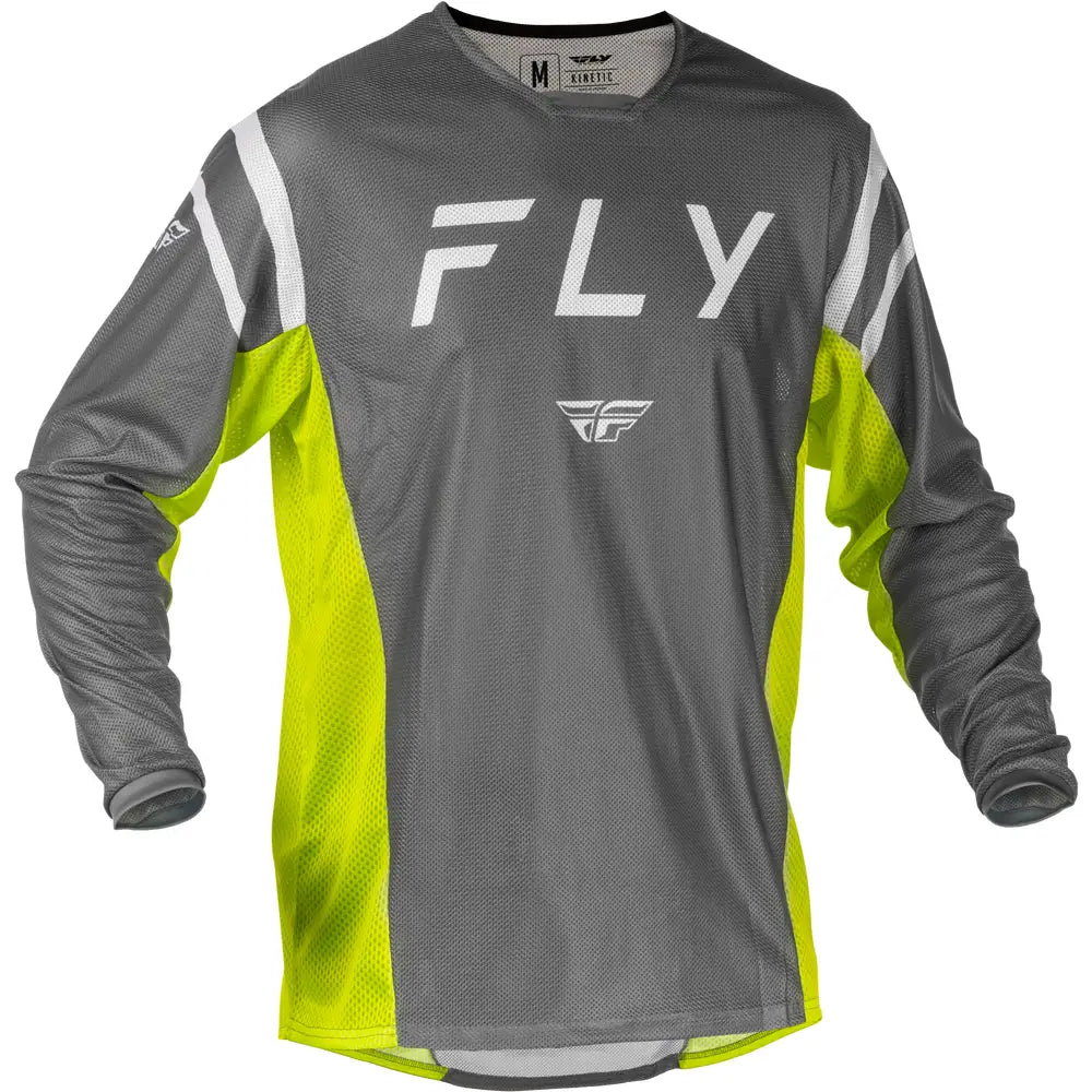 Jersey Fly Racing Kinetic Mesh Center Grey/White/Hi-Vis