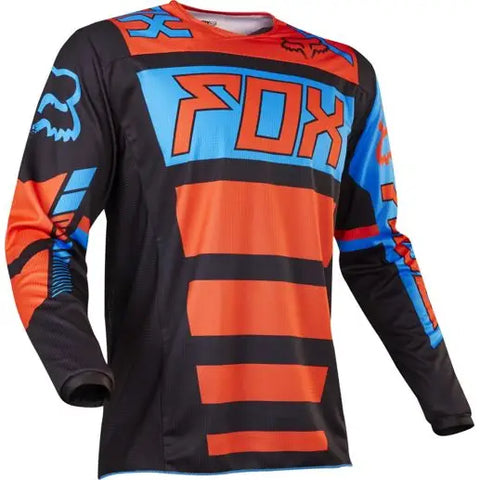 Jersey Fox Racing 180 Falcon para Niño Black/Orange/Blue (Talla XL)