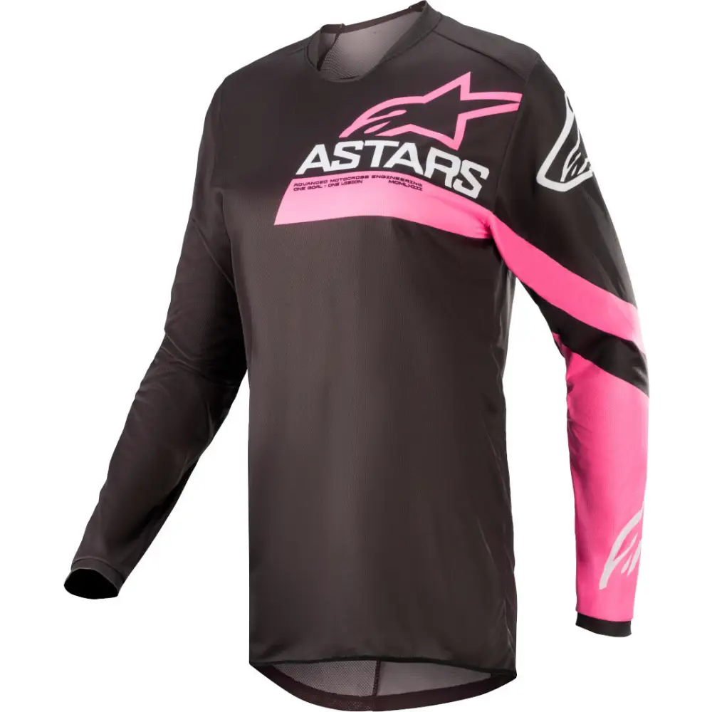 Jersey para Mujer Alpinestars Stella Fluid Chaser Black/Pink Fluo