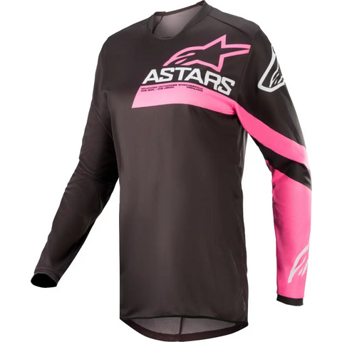 Jersey para Mujer Alpinestars Stella Fluid Chaser Black/Pink Fluo