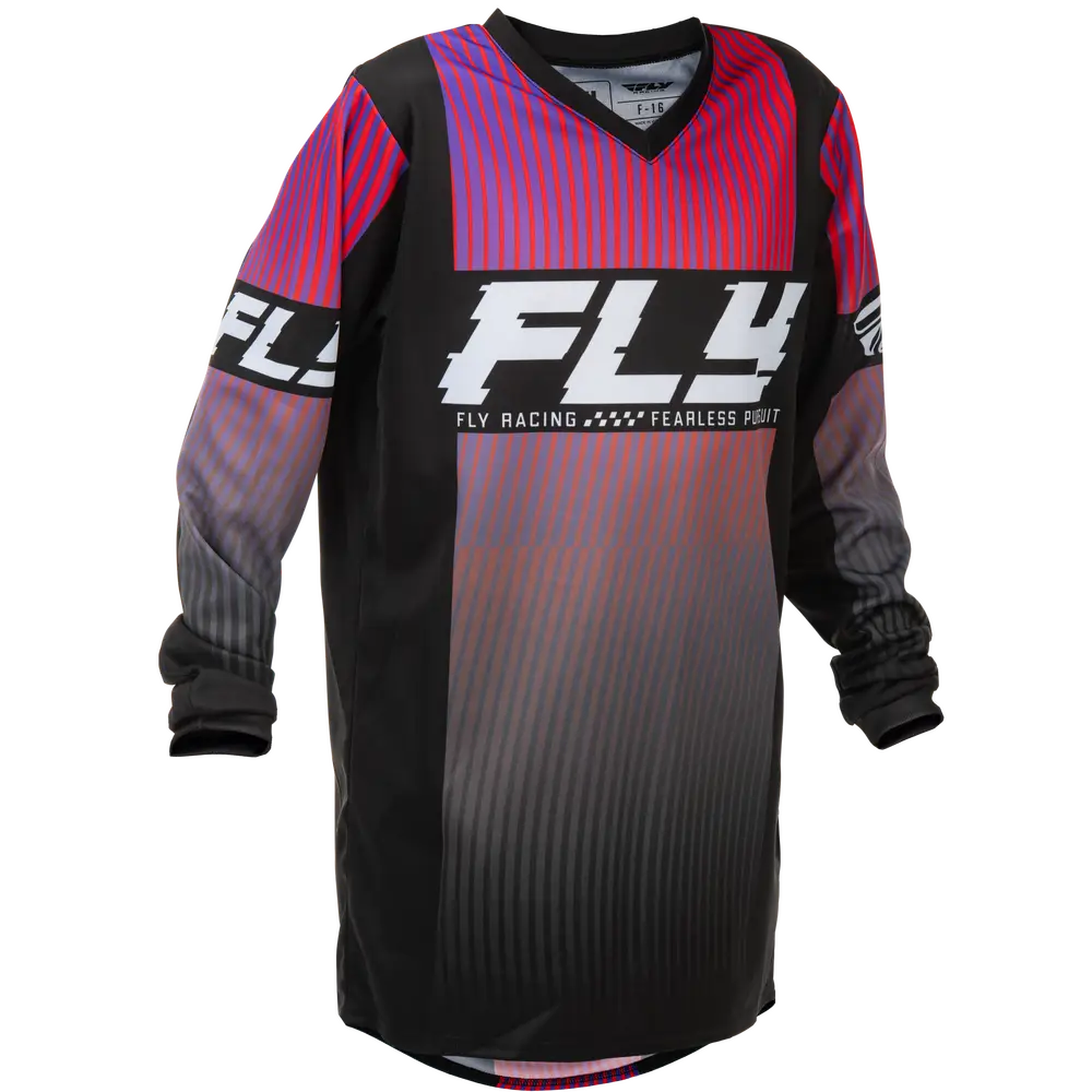 Jersey para Niño Fly Racing Youth F-16 Black/Red/Purple
