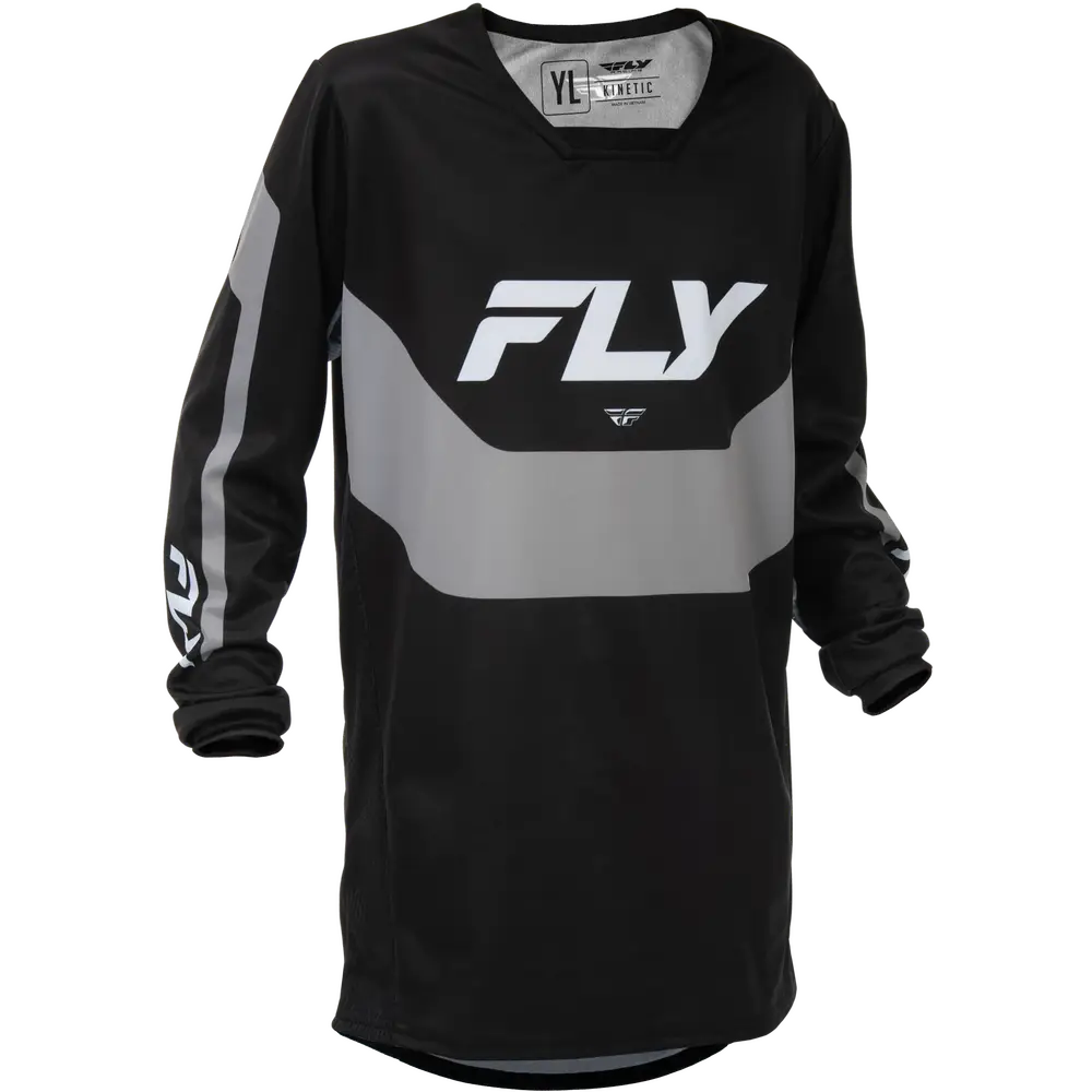 Jersey para Niño Fly Racing Youth Kinetic Black/Grey