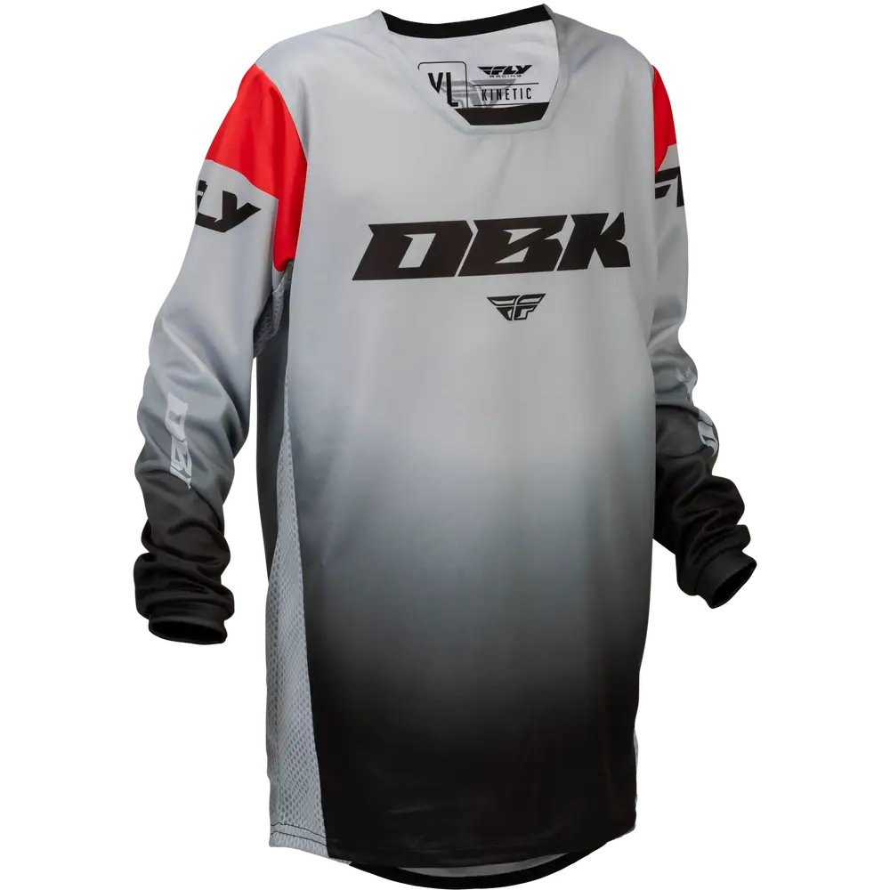 Jersey para Niño Fly Racing Youth Kinetic DBK Grey/Black/Red