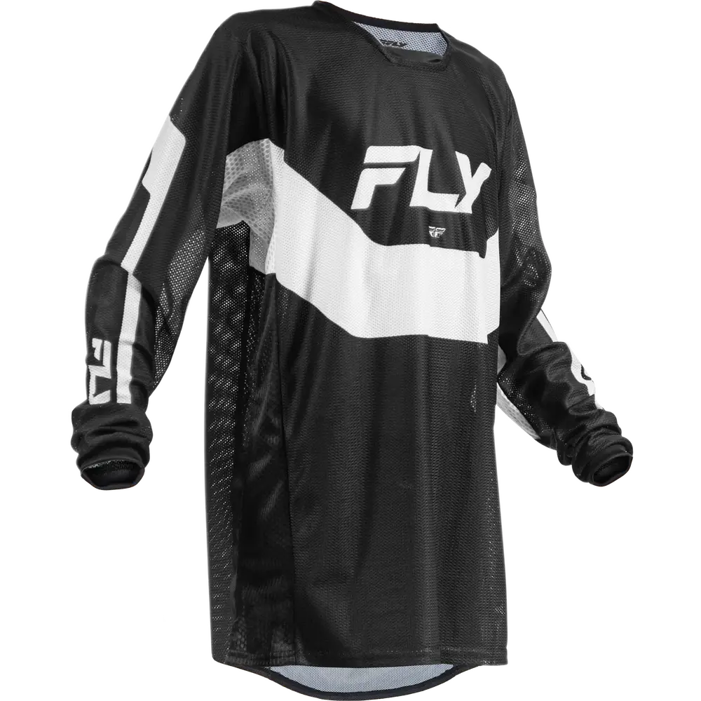 Jersey para Niño Fly Racing Youth Kinetic Mesh Black/White