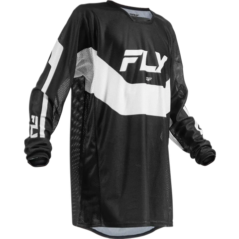 Jersey para Niño Fly Racing Youth Kinetic Mesh Black/White