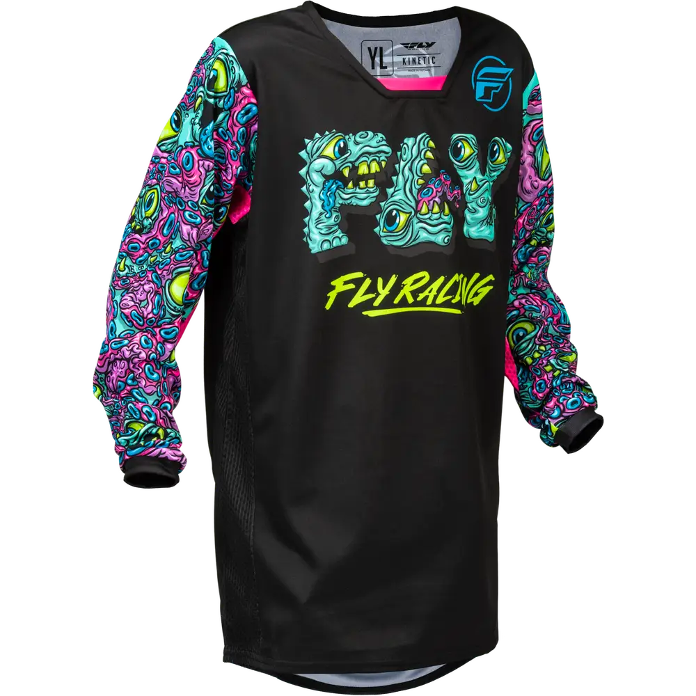 Jersey para Niño Fly Racing Youth Kinetic Mutant Black/Multi Color