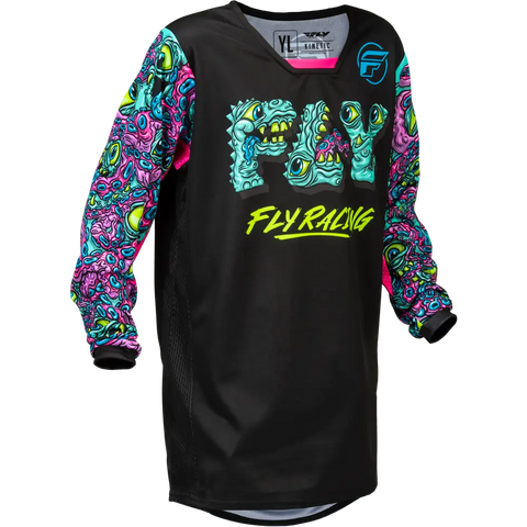 Jersey para Niño Fly Racing Youth Kinetic Mutant Black/Multi Color