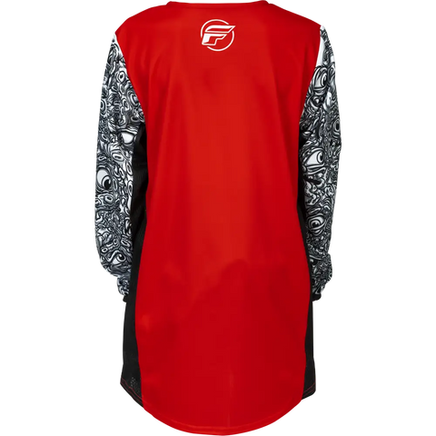 Jersey para Niño Fly Racing Youth Kinetic Mutant Red/White/Black