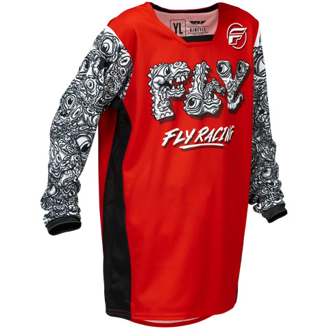 Jersey para Niño Fly Racing Youth Kinetic Mutant Red/White/Black