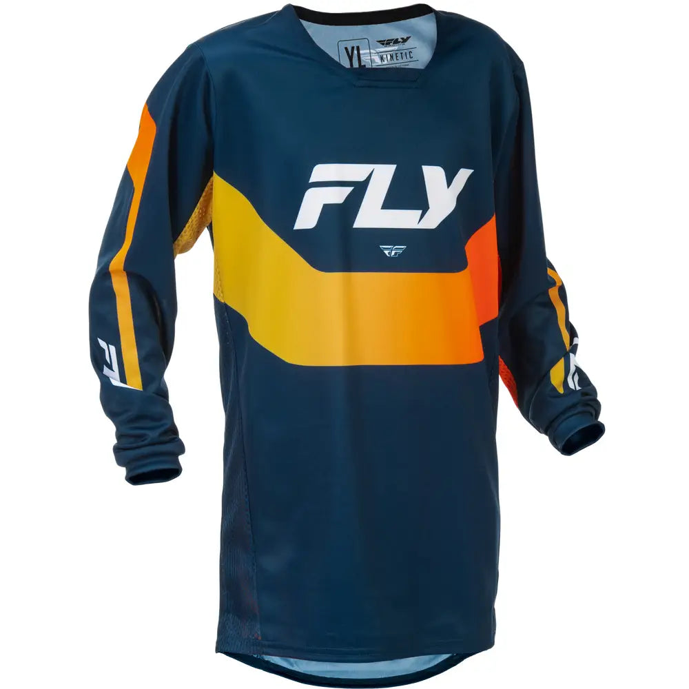 Jersey para Niño Fly Racing Youth Kinetic Navy/Orange