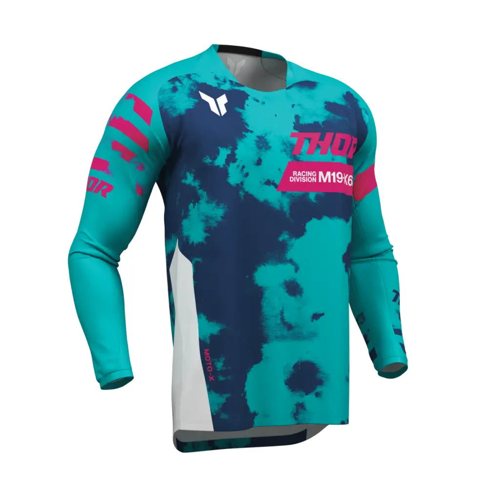 Jersey para Niño Thor Youth Launchmode Bleach White/Aqua