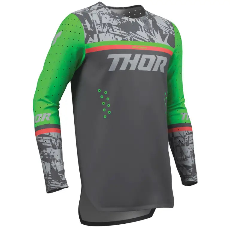 Jersey para Niño Thor Youth Sportmode Punk'd Charcoal/Green