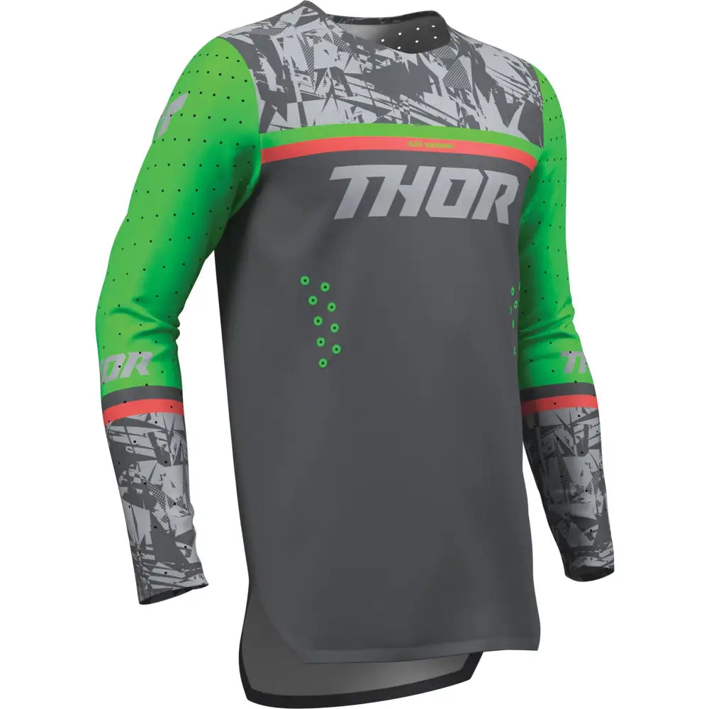 Jersey Thor Sportmode Punk'd Charcoal/Green