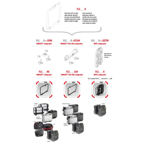 Kit de Conversión Givi para Herrajes Monokey® CAM-SIDE a PL ONE-FIT Monokey®
