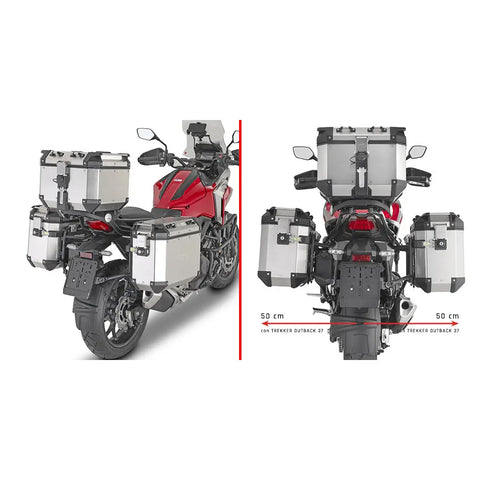 Kit de Herrajes Givi PLO1192CAM para Maletas Laterales Monokey® Cam-Side Trekker Outback, Honda NC750X 21-25