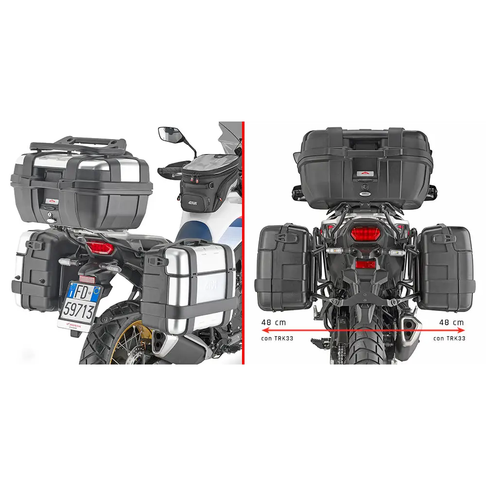 Kit de Herrajes Givi PLO1201MK para Maletas Laterales Monokey®, Honda Transalp XL750 23-25