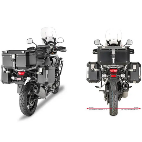 Kit de Herrajes para Maletas Laterales Givi PL3105CAM Monokey® Outback, Suzuki V-Strom DL1000/XT 2014-2019