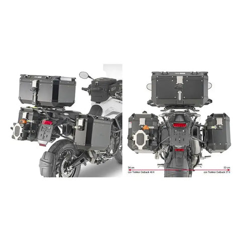 Kit de Herrajes para Maletas Laterales Givi PLO6415CAM Trekker Outback, Triumph Tiger 850/900