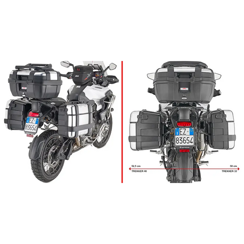 Kit de Herrajes para Maletas Laterales Givi PLO6423MK Trekker Outback, Triumph Tiger 1200 GT/Rally Explorer 22-24