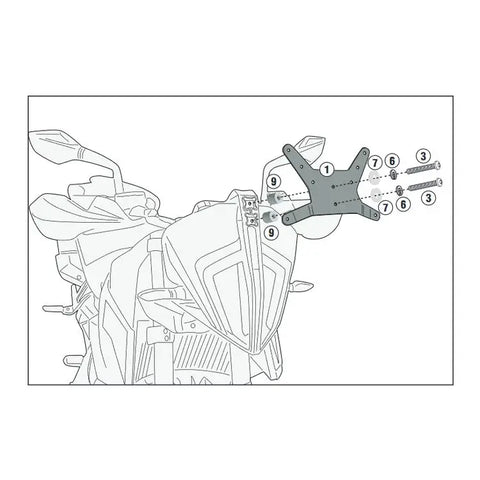 Kit de Montaje de Parabrisas Givi D7711KIT, KTM 390/790/890 Adventure/R 2019-2024