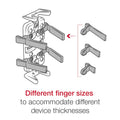 Kit de Montaje RAM Mounts con Agarre Finger Grip para Manillar o Base de Freno/Clutch