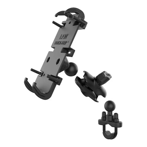 Kit de Montaje RAM Mounts Quick Grip para Teléfono con Base de Perno en U para Manillar