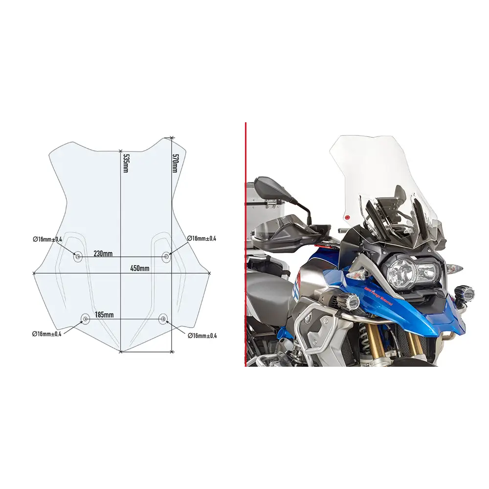 Kit de Parabrisas Givi D5124DT para BMW R1250GS 2019-2023