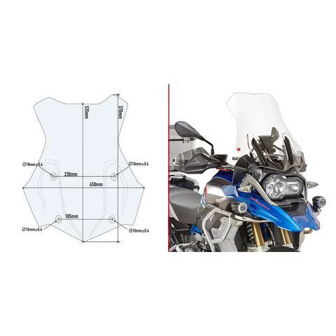 Kit de Parabrisas Givi D5124DT para BMW R1250GS 2019-2023