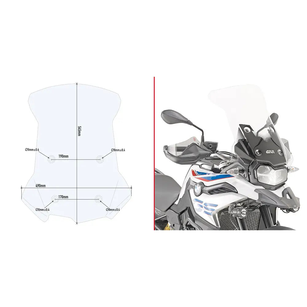 Kit de Parabrisas Givi D5127ST para BMW F750GS/F850GS 2018-2026