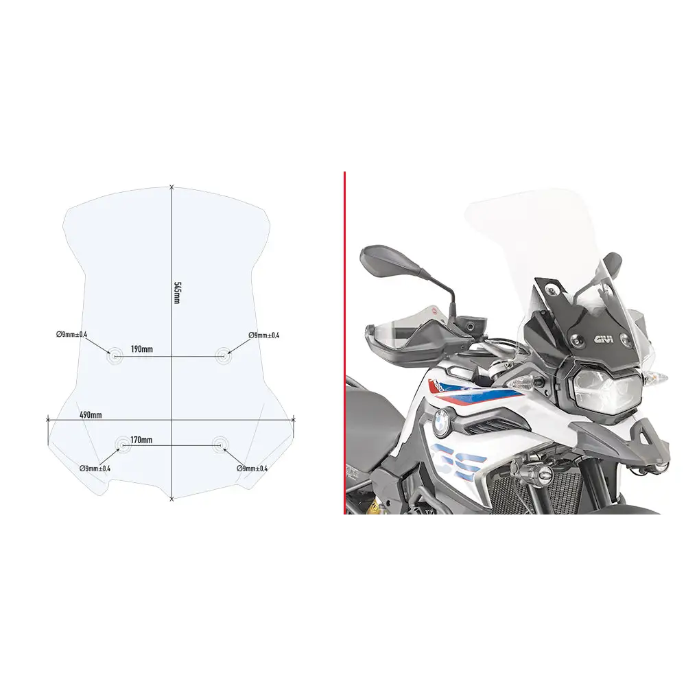 Kit de Parabrisas Givi D5127ST para BMW F750GS/F850GS 2018-2026