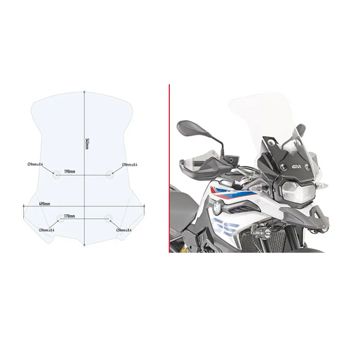 Kit de Parabrisas Givi D5127ST para BMW F750GS/F850GS 2018-2026