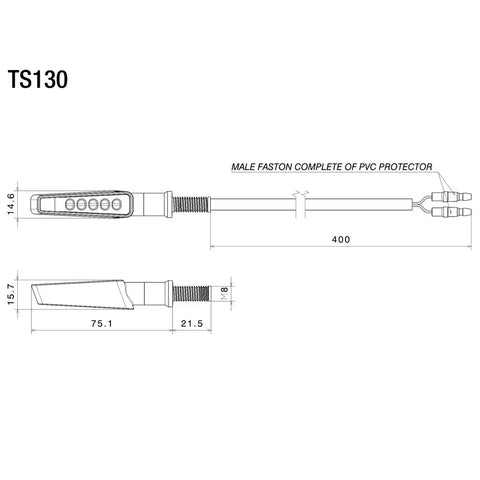 Luces Direccionales LED Rizoma Vision Sequential, Black