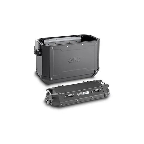 Maletas Laterales Givi Monokey Outback de Aluminio, 37 Litros (Aluminio Negro Derecha)