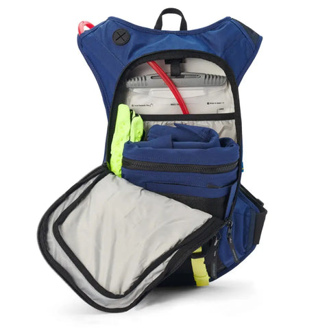 Mochila USWE Moto Hydro 12L con Bolsa de Hidratación de 3.0 L Elite PNP Factory Blue