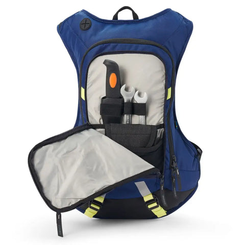 Mochila USWE Moto Hydro 12L con Bolsa de Hidratación de 3.0 L Elite PNP Factory Blue