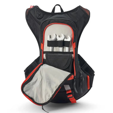 Mochila USWE Moto Hydro 12L con Bolsa de Hidratación de 3.0 L Elite PNP Factory Orange