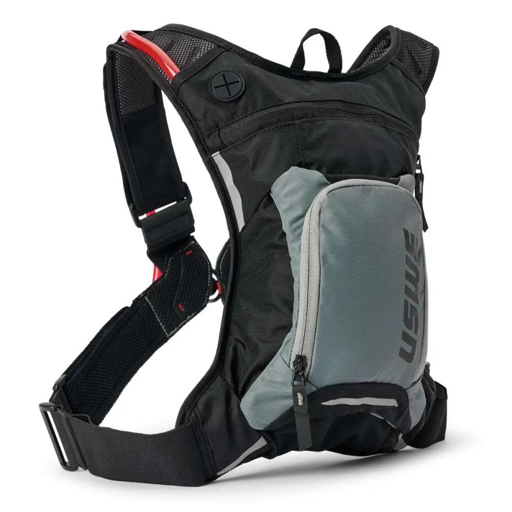 Mochila USWE Moto Hydro 3L ADV con Bolsa de Hidratación de 2.0 L, Carbon Black
